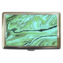 Waves Marbled Abstract Background Cigarette Money Case by Amaryn4rt