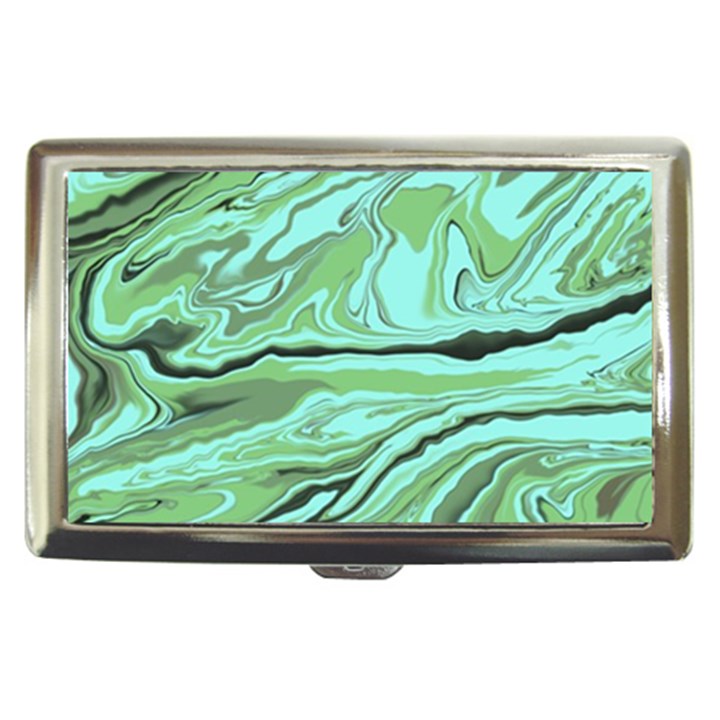 Waves Marbled Abstract Background Cigarette Money Case