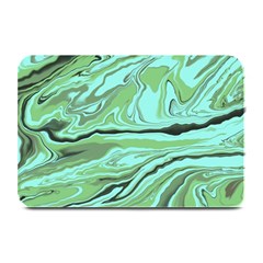 Waves Marbled Abstract Background Plate Mats by Amaryn4rt