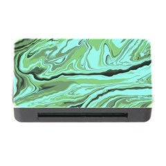 Waves Marbled Abstract Background Memory Card Reader With Cf by Amaryn4rt