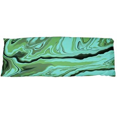 Waves Marbled Abstract Background Body Pillow Case (dakimakura) by Amaryn4rt