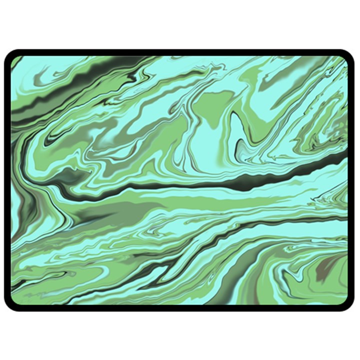 Waves Marbled Abstract Background Double Sided Fleece Blanket (Large) 