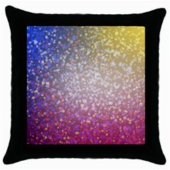 Glitter Particles Pattern Abstract Throw Pillow Case (black) by Amaryn4rt