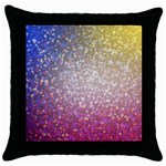 Glitter Particles Pattern Abstract Throw Pillow Case (Black) Front