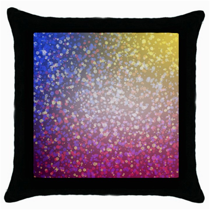 Glitter Particles Pattern Abstract Throw Pillow Case (Black)