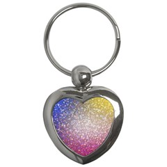 Glitter Particles Pattern Abstract Key Chain (heart) by Amaryn4rt