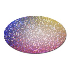 Glitter Particles Pattern Abstract Oval Magnet by Amaryn4rt