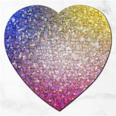 Glitter Particles Pattern Abstract Jigsaw Puzzle (heart) by Amaryn4rt