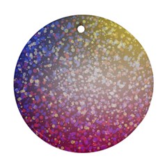 Glitter Particles Pattern Abstract Round Ornament (two Sides) by Amaryn4rt