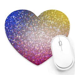 Glitter Particles Pattern Abstract Heart Mousepads by Amaryn4rt