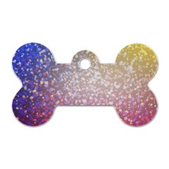 Glitter Particles Pattern Abstract Dog Tag Bone (two Sides) by Amaryn4rt