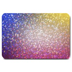 Glitter Particles Pattern Abstract Large Doormat  by Amaryn4rt