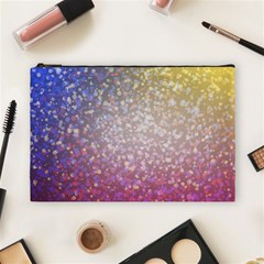 Glitter Particles Pattern Abstract Cosmetic Bag (large) by Amaryn4rt