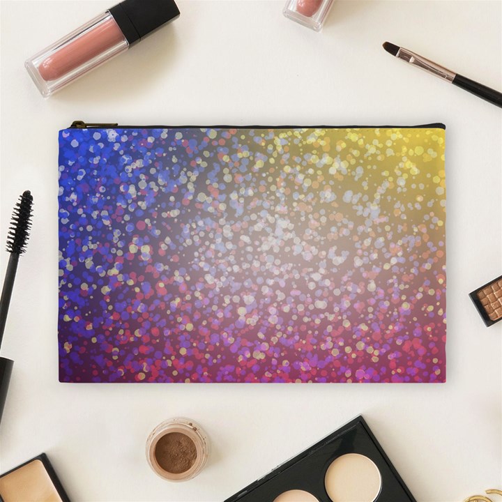 Glitter Particles Pattern Abstract Cosmetic Bag (Large)