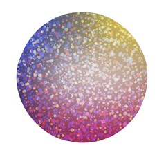 Glitter Particles Pattern Abstract Mini Round Pill Box by Amaryn4rt