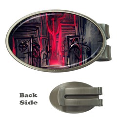 Stranger Things Fantasy Dark  Red Money Clips (oval)  by Amaryn4rt