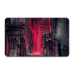 Stranger Things Fantasy Dark  Red Magnet (rectangular) by Amaryn4rt