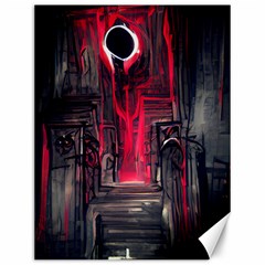 Stranger Things Fantasy Dark  Red Canvas 12  X 16  by Amaryn4rt