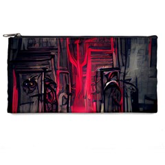 Stranger Things Fantasy Dark  Red Pencil Case by Amaryn4rt