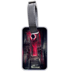 Stranger Things Fantasy Dark  Red Luggage Tag (two Sides) by Amaryn4rt