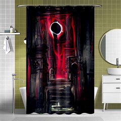 Stranger Things Fantasy Dark  Red Shower Curtain 48  X 72  (small)  by Amaryn4rt