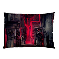 Stranger Things Fantasy Dark  Red Pillow Case (two Sides) by Amaryn4rt