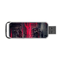 Stranger Things Fantasy Dark  Red Portable Usb Flash (two Sides) by Amaryn4rt