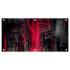 Stranger Things Fantasy Dark  Red Banner And Sign 4  X 2  by Amaryn4rt