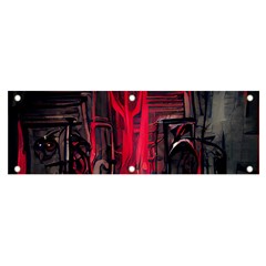 Stranger Things Fantasy Dark  Red Banner And Sign 6  X 2  by Amaryn4rt