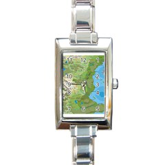 Grand Duchy Of Valderin Fantasy Map Rectangle Italian Charm Watch by Amaryn4rt