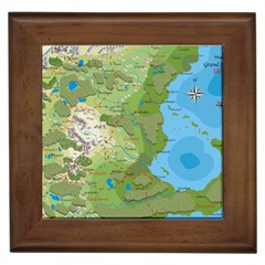 Grand Duchy Of Valderin Fantasy Map Framed Tile by Amaryn4rt