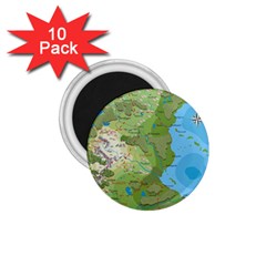 Grand Duchy Of Valderin Fantasy Map 1 75  Magnets (10 Pack)  by Amaryn4rt