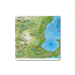 Grand Duchy Of Valderin Fantasy Map Square Magnet by Amaryn4rt