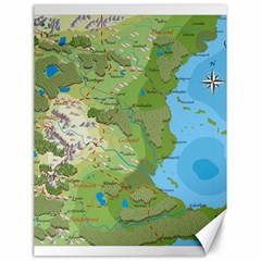 Grand Duchy Of Valderin Fantasy Map Canvas 18  X 24  by Amaryn4rt