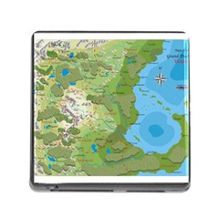 Grand Duchy Of Valderin Fantasy Map Memory Card Reader (square 5 Slot) by Amaryn4rt