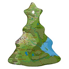 Grand Duchy Of Valderin Fantasy Map Ornament (christmas Tree) 