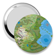 Grand Duchy Of Valderin Fantasy Map 3  Handbag Mirrors by Amaryn4rt