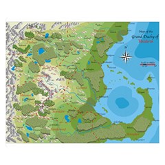 Grand Duchy Of Valderin Fantasy Map Double Sided Flano Blanket (small)  by Amaryn4rt