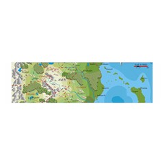 Grand Duchy Of Valderin Fantasy Map Oblong Satin Scarf (16  X 60 ) by Amaryn4rt