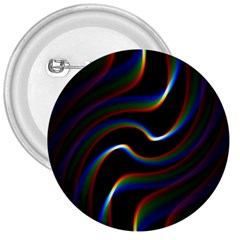 Rainbow Waves Art Iridescent 3  Buttons by Amaryn4rt