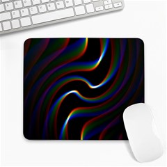 Rainbow Waves Art Iridescent Large Mousepads by Amaryn4rt