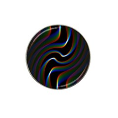 Rainbow Waves Art Iridescent Hat Clip Ball Marker by Amaryn4rt