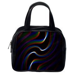 Rainbow Waves Art Iridescent Classic Handbag (one Side) by Amaryn4rt