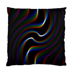 Rainbow Waves Art Iridescent Standard Cushion Case (one Side) by Amaryn4rt