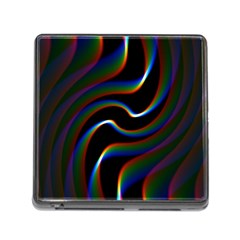 Rainbow Waves Art Iridescent Memory Card Reader (square 5 Slot) by Amaryn4rt