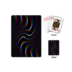 Rainbow Waves Art Iridescent Playing Cards Single Design (mini)