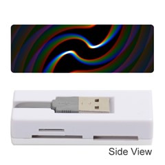 Rainbow Waves Art Iridescent Memory Card Reader (stick) by Amaryn4rt