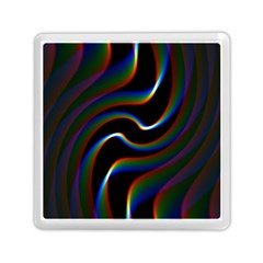 Rainbow Waves Art Iridescent Memory Card Reader (square) by Amaryn4rt