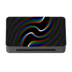 Rainbow Waves Art Iridescent Memory Card Reader With Cf by Amaryn4rt