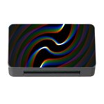 Rainbow Waves Art Iridescent Memory Card Reader with CF Front